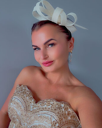 Fascynator ślubny  YATI ECRU /inne kolory, MONIKA SAXTON LUXURIOUS MILLINERY