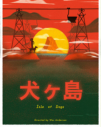 Plakat Isle of Dogs / Wyspa psów x movieposter, Justyna Frąckiewicz