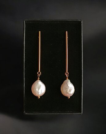 Perły : długie kolczyki : wyjątkowy prezent PREMIUM, kaktusia