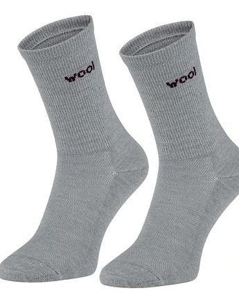 Sportowe skarpety trekking  merino wool szare, EsteraShop