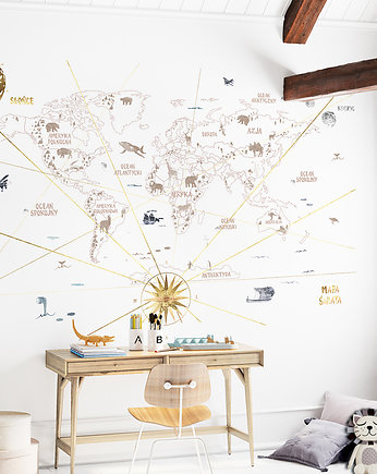 Tapeta dziecięca Mapa Świata 1 (mural), Humpty Dumpty Room Decoration