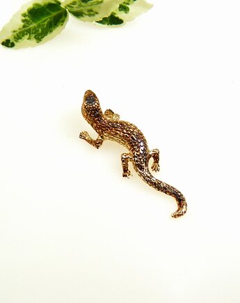 Salamandra brązowa - zawieszka srebrna, VENUS GALERIA