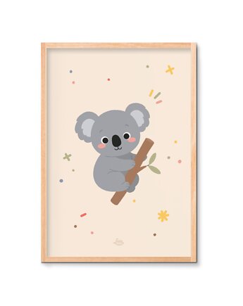 Koala plakat Montessori, Lisia Rodzinka