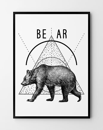 Plakat Geometryczny miś, HOG STUDIO