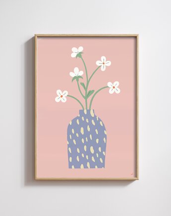 Plakat Kwiaty polne w wazonie, Magdalena Lesiak