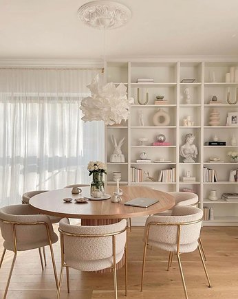Izumi- Stół, okrągły stół, stół jadalniany, stół kuchenny, kuchnia, Papierowka Simple form of furniture