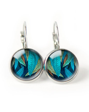 Jungle leaf kolczyki wiszące, muamua design