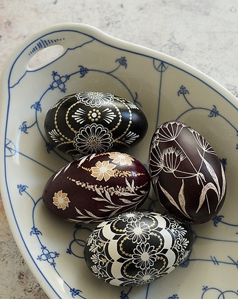 Pisanki tradycyjne batikowe  - różne wzory, MonDu