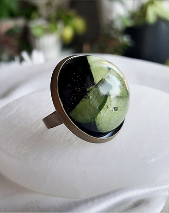 Pierścionek Duża kulka z koniczyną, Figa handmade accessories