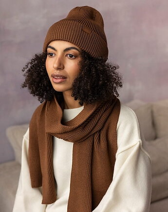 Czapka Cosy Days Brąz 100% Merino, MKTP