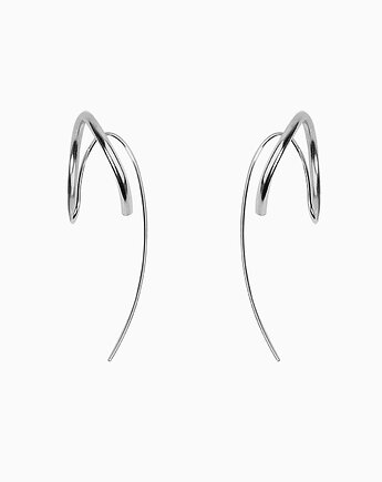 Kolczyki pozłacane ECLISS Long -SILVER, maksi.miuk Jewelry