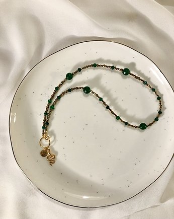 Naszyjnik ze srebra złoconego i kamieni Wąż, MaLa Jewellery
