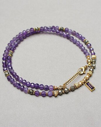 Ametysty vol. 16 /choker/ - naszyjnik - Szlachetna kolekcja /13.10.25/, KiKa pracownia