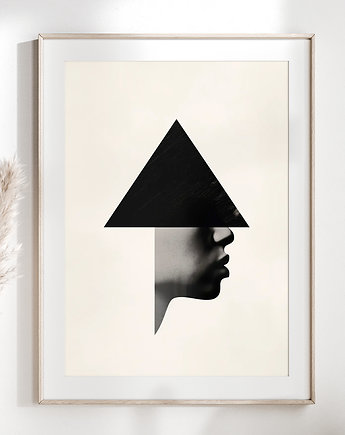 Nowoczesny plakat pt. Abstrakcyjny profil I, Manon