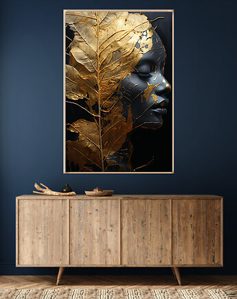 Złota muza - Plakat - Druk - Fotografia, Abstrakcja, Surrealizm, Loft #2, Black Sapphire Art
