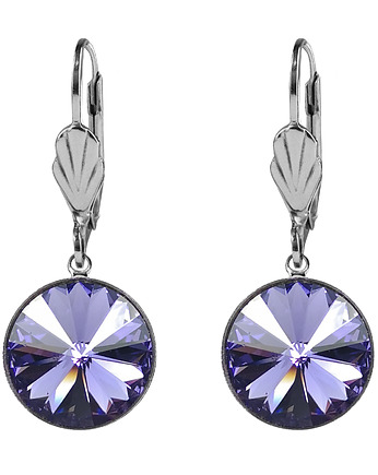Kolczyki z kryształami Swarovskiego, Silver Violet