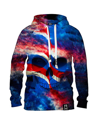 Męska Bluza z kapturem France Skull, DrCrow