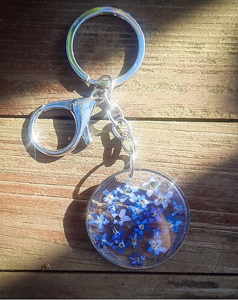 Breloczek z niezapominajkami, Figa handmade accessories