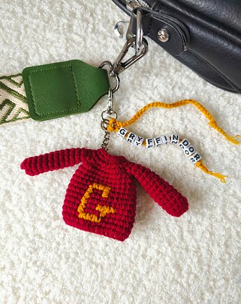 Brelok sweter Gryffindor , Brelok dla fanów Harry'ego Pottera, EcoToysByNastya