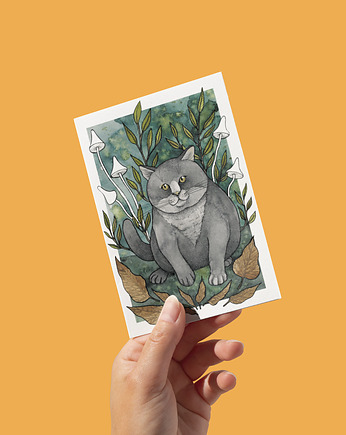 Chonky Cat - baśniowa pocztówka A6, 10,5 x 14,8 cm, zazula