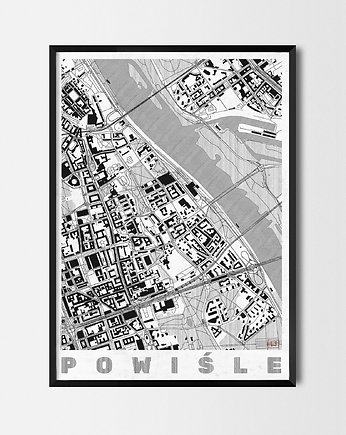 Plakat Powiśle - CityArtPosters, CityArtPosters