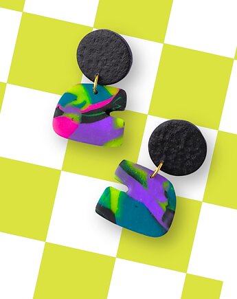 Geometryczne kolczyki- dzikie OU, sploteka