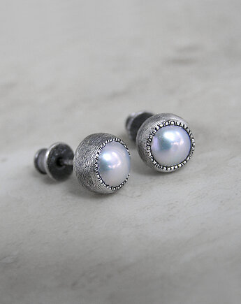 Kolczyki z perłami, srebro, Pastelove Jewelry