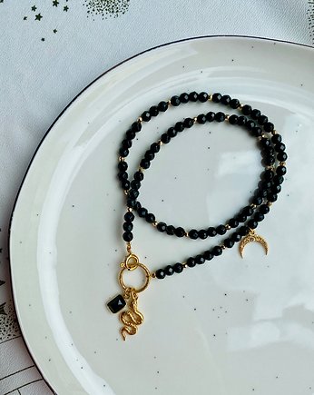 Naszyjnik z jedeitu i srebra Wąż, MaLa Jewellery