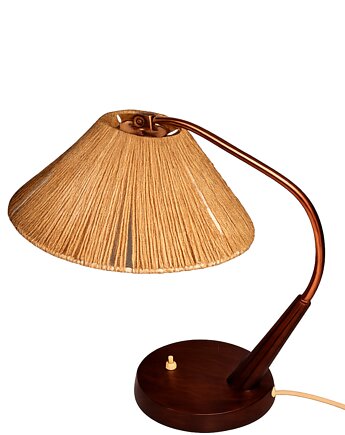 Lampa stołowa Temde, Szwajcaria lata 60. Tek, Vintage, Relikt design