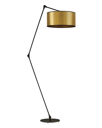 Złota lampa podłogowa łukowa BARI MIRROR w stylu glamour, LYSNE