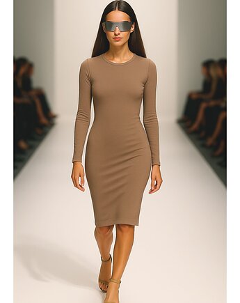 Sukienka cappuccino YY100189_RAL8025, YULIYA BABICH
