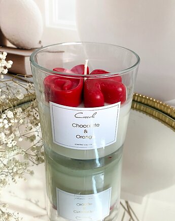 Walentynkowa świeca 320 gram ekologiczna naturalna sojowa (wybierz zapach), Coccola JEWELLERY