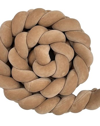 Ochraniacz warkocz welur Latte 200cm PZ, Bajkowe Wnetrza