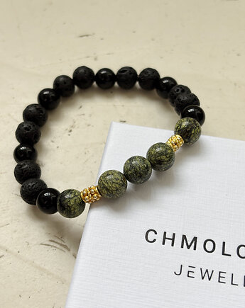 Bransoletka  męska Serpentynit, Chmolowska Jewellery