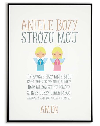 PLAKAT MODLITWA komunia /chrzest dla dziecka, Bajkowe Obrazki