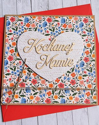 Dla Mamy : kartka handmade : kwiaty, kaktusia