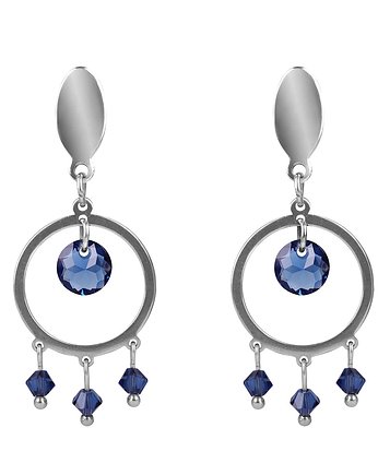 Kolczyki z kryształami Swarovski, Silver Violet