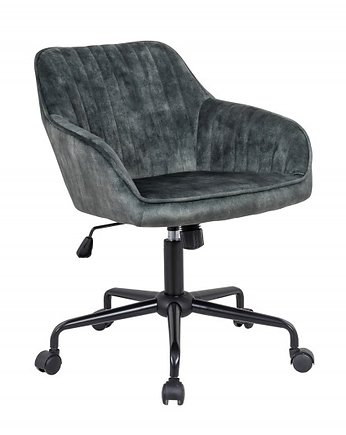 Krzesło biurowe obrotowe na kółkach zielone aksamit 80cm, Home Design