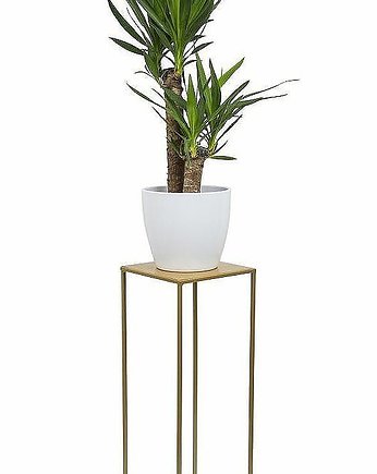 Kwietnik Metalowy Nowoczesny Stojący 70 cm Złoty, MIA home