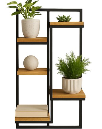 Kwietnik Metalowy Ścienny Półka Wisząca 80cm LOFT, JAKPOLDESIGN