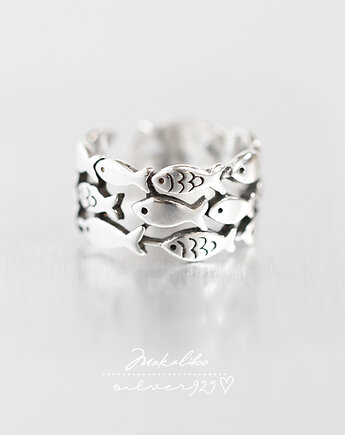 Pierścionek  RYBKI, Ewa Saj  Silver