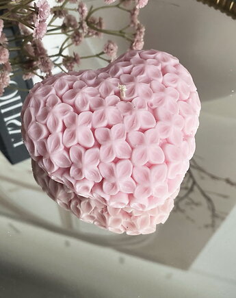 Świeca sojowa dekoracyjna "Rose Heart" 98x42mm różowa, Coccola JEWELLERY
