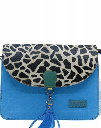 Torebka klasyczna damska zamszowa odpinany chwost brelok OLIVKA, Olivka Warsaw