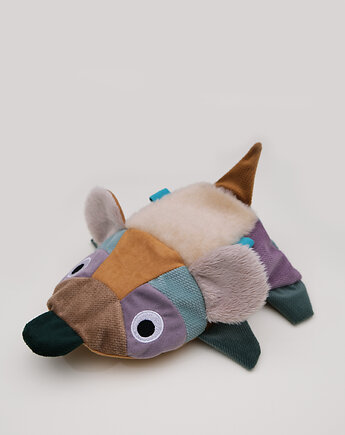 Bebeludek II -  zabawka sensoryczna z woreczkiem z łuską gryki, Kokodyl