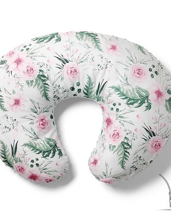 Poduszka rogal do karmienia Różowy garden, Baby Love Decor