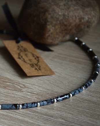 Obsydian śnieżny Naszyjnik męski Rękodzieło, Galeria Niepodzielone