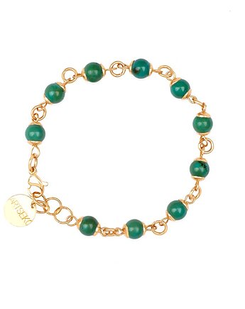 Pozłacana bransoletka z turkusem afrykańskim, Artseko