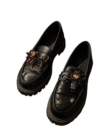 Wednesday Loafers One of One Upcycled Art Shoes Rozmiar 39, prettydecay.studio