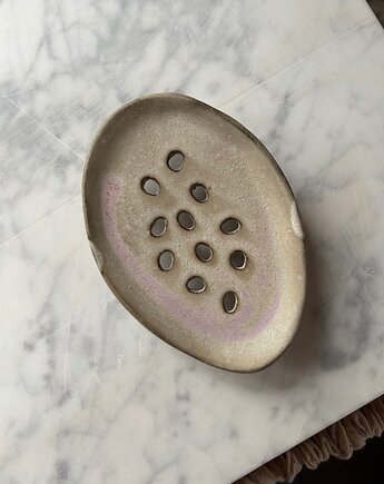 Ceramiczna Mydelniczka Owalna Raspberry Mist, Maison Fragile