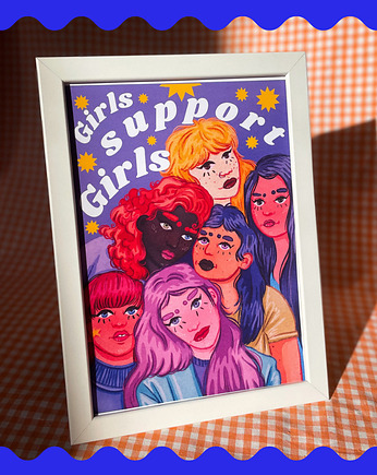 Girls Support Girls // wydruk ilustracji, Mona Loves Art